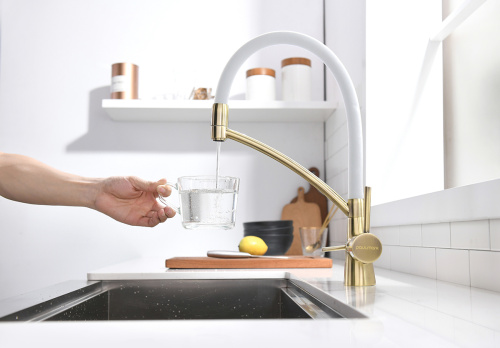 Смеситель для кухни Paulmark SIEGEN Si213111-BrW на мойку бронза - фото 5